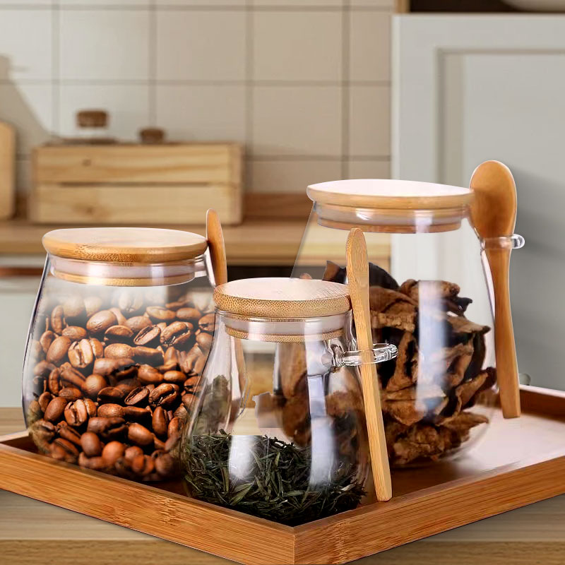 Meal Prep Glass Containers With Lids - 34-Unzen-Verglas aus versiegeltem Glas mit Löffel