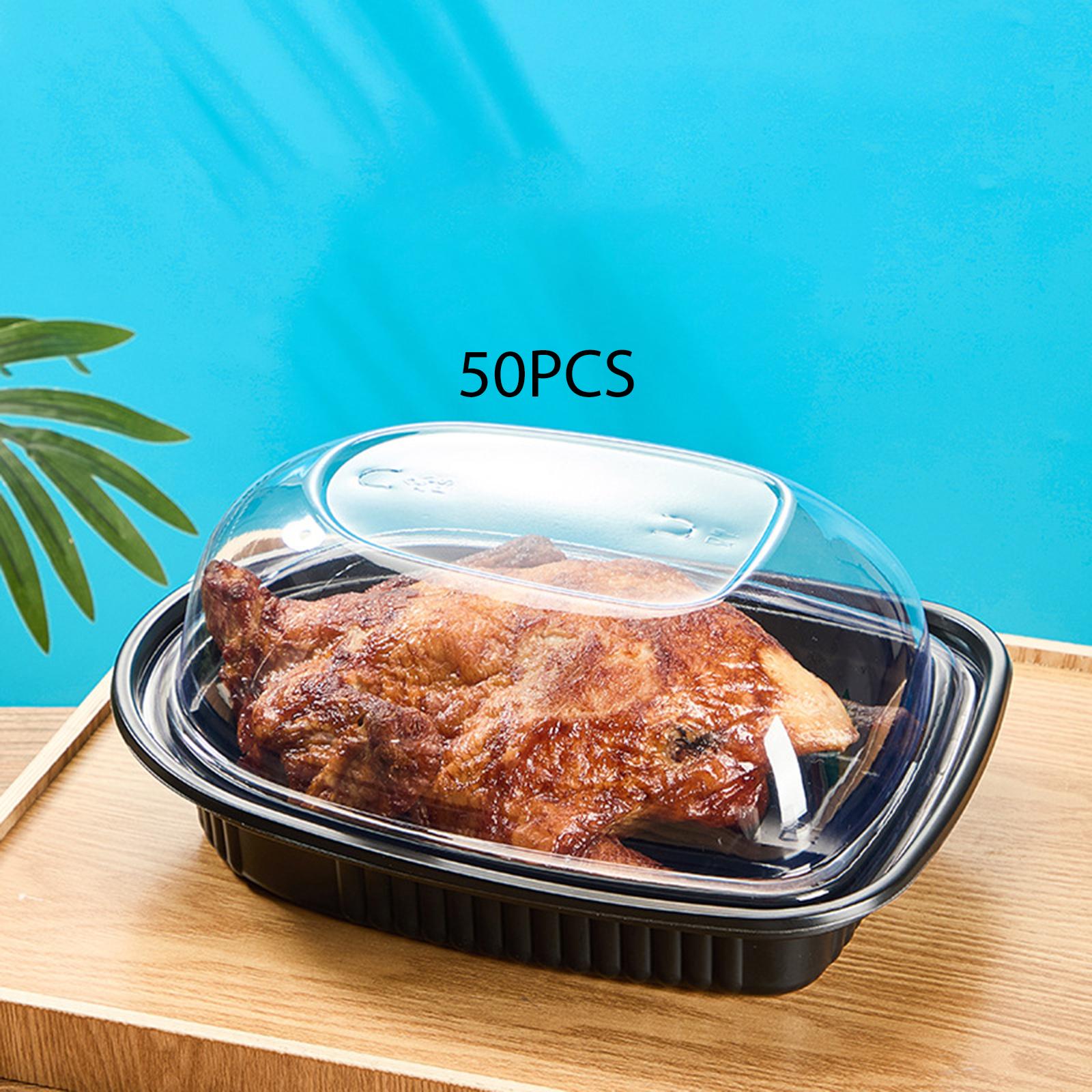 Meal Prep With Rotisserie Chicken - Einweg-Rotisserie-Hähnchen-Bratbehälter Große Meal-Prep-Aufbewahrungsboxen mit Klarsichtdeckel für