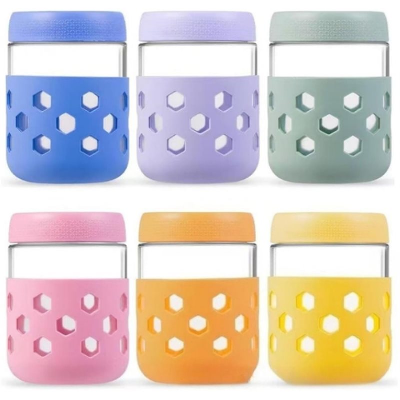 Meal Prep Glass Containers With Lids - Weichglasbehälter mit luftdichten Deckeln, Weithalsbehälter für