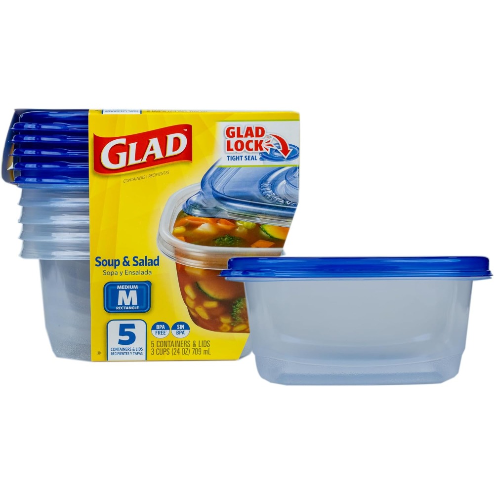Meal Prep Pasta - Luftdichte 24 Oz Lebensmittelbehälter mit Deckeln,