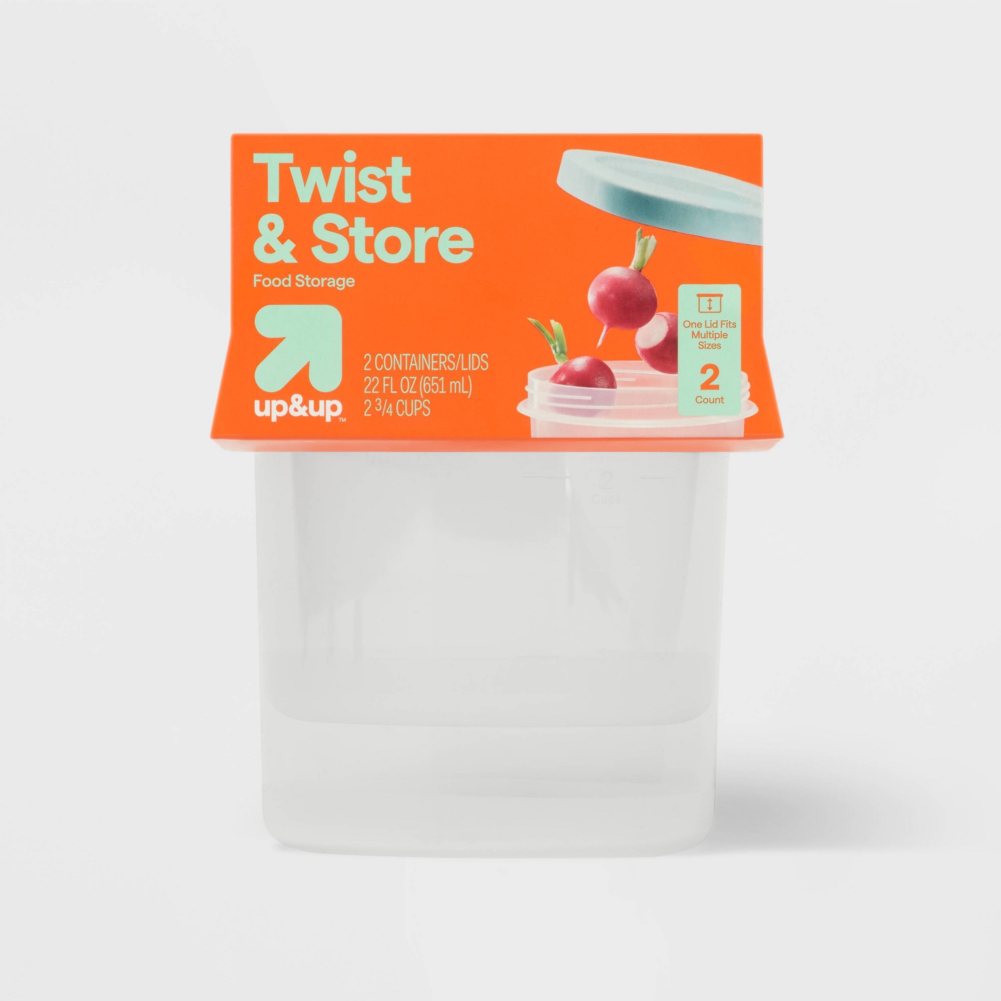 Meal Prep Container - 2ct Große Runde Twist-Lebensmittelbehälter, Stapelbare BPA-freie