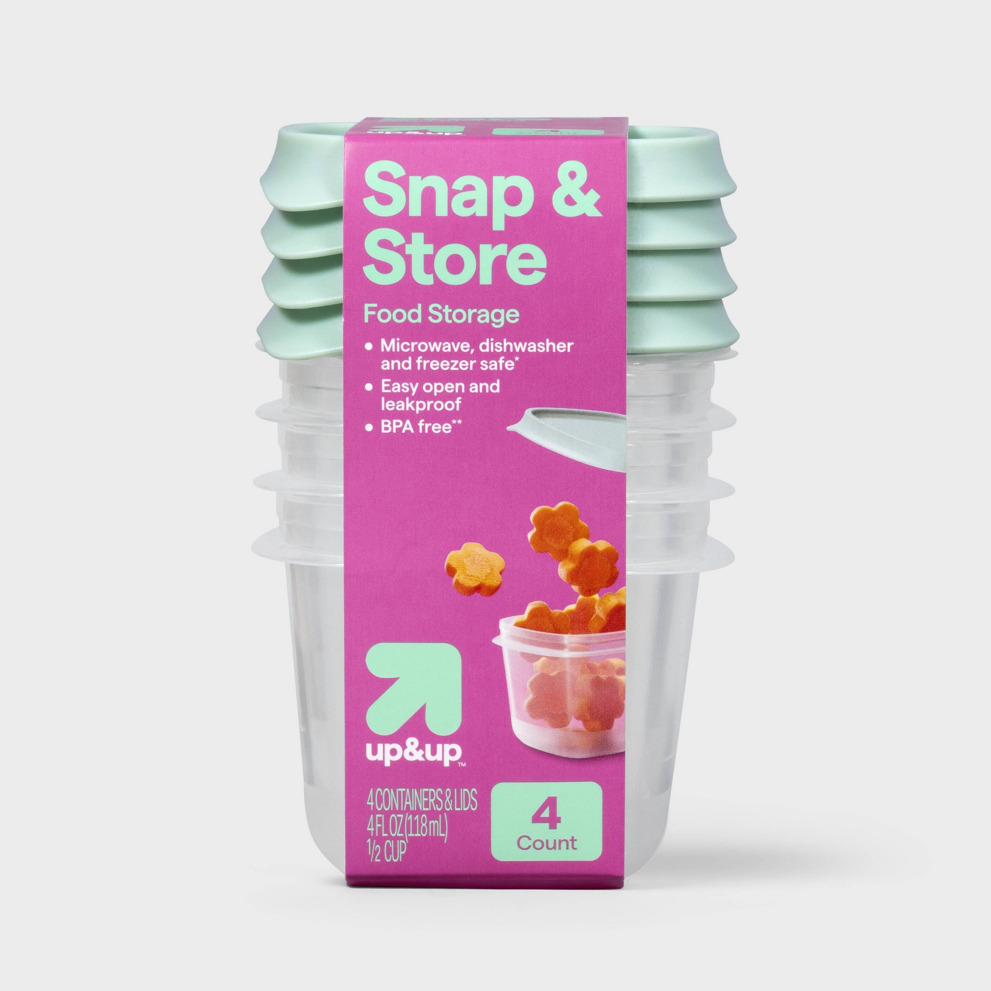 Meal Prep Container - 4er-Set Mini Quadratische Halbbehälter zur Lebensmittelaufbewahrung,