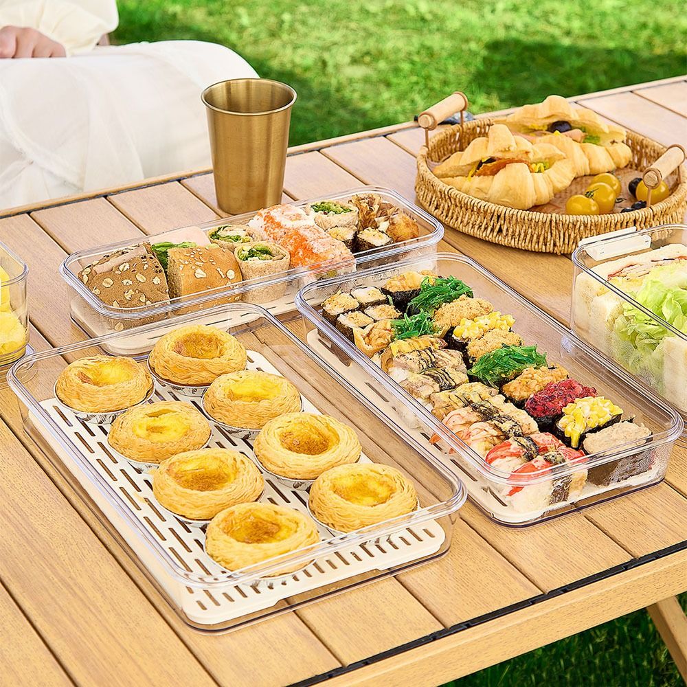 Meal Prep Pasta - Transparenter Frischhaltebehälter mit Deckel, rechteckiger Pasta-Aufbewahrungsbehälter,