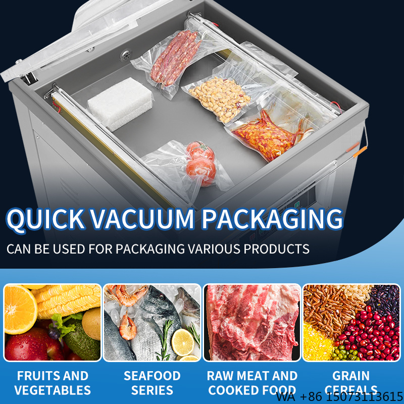 Meal Prep Food - DZ-500 Vertikaler Einkammer-Lebensmittel-Vakuumierer Halbautomatische Verpackungsmaschine mit