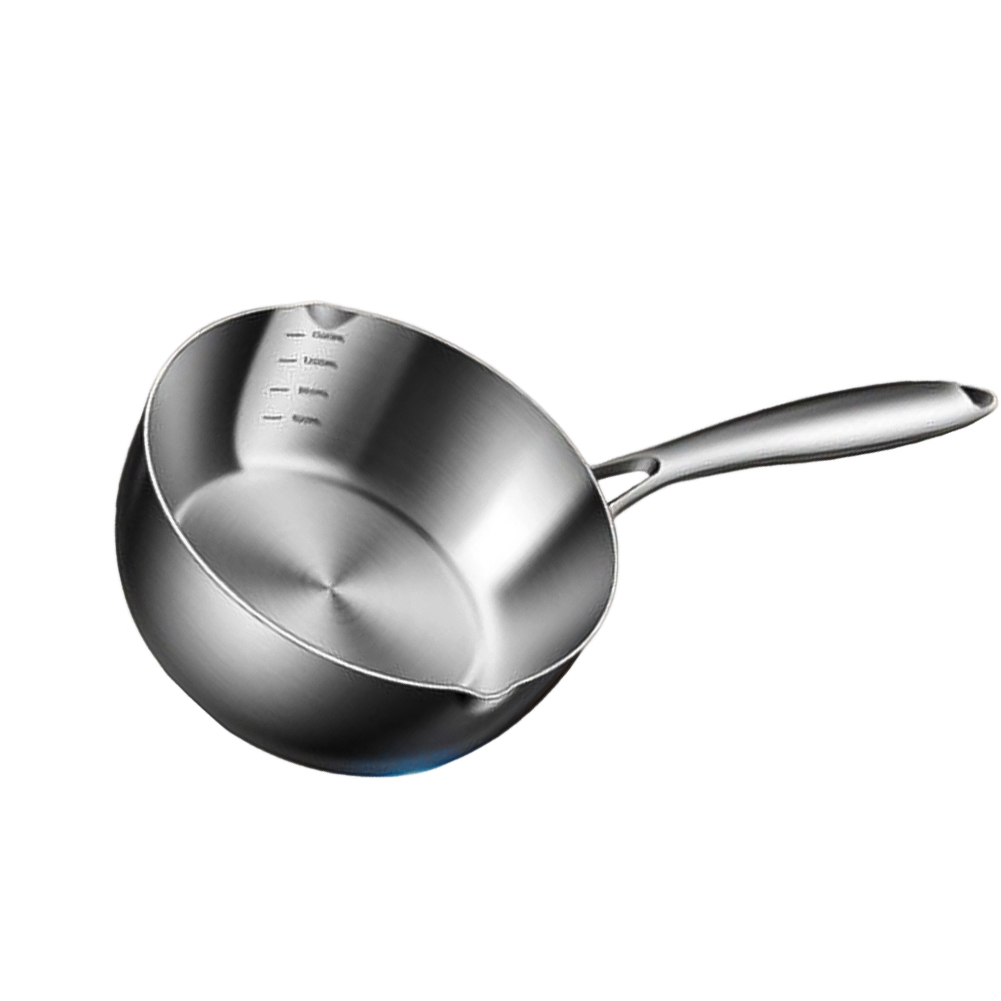 Meal Prep Japanese - 16cm Japanischer Edelstahl-Milchwärmer mit Ausgießer und