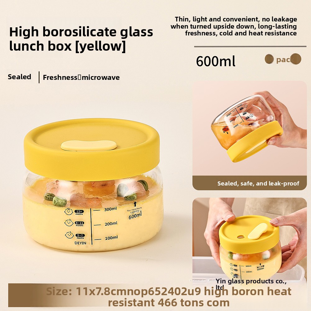 Meal Prep Glass Containers Oven Safe - Frischhaltedose aus Glas, luftdicht, auslaufsicher, Futternapf,