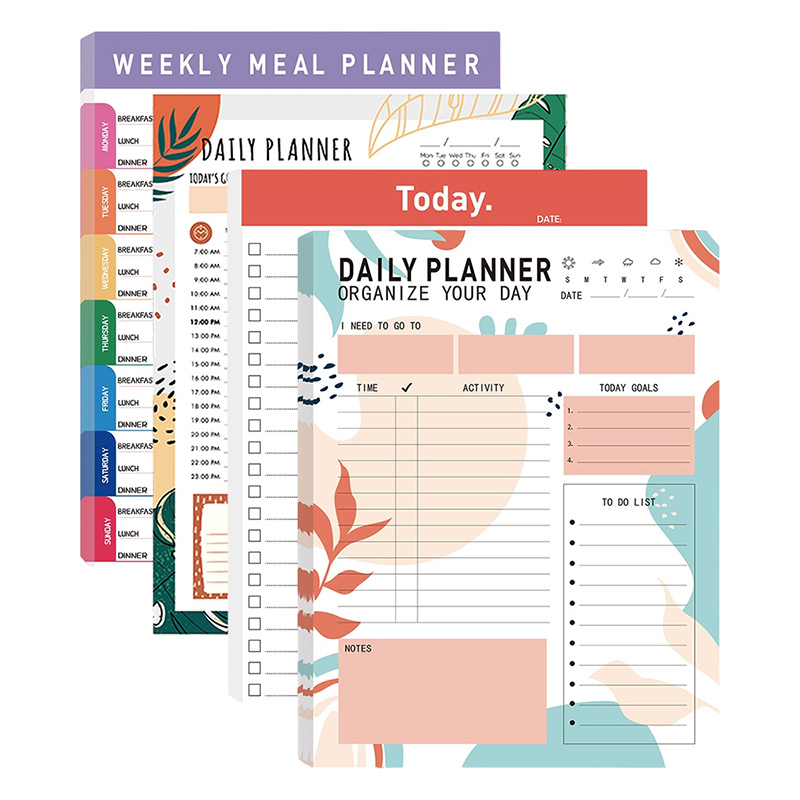 Meal Prep Planner - Magnetischer Tagesplaner, Notizblock, 52-Blatt, abreißbare To-Do-Liste,