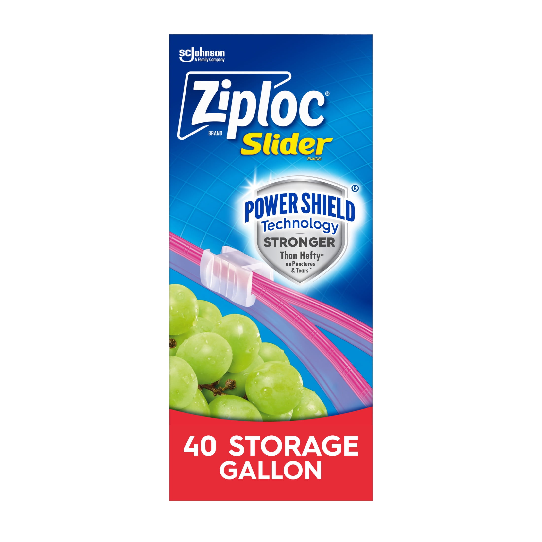 Meal Prep Ziploc - Ziploc Gallon Slider Lebensmittel-Aufbewahrungsbeutel, Power Shield