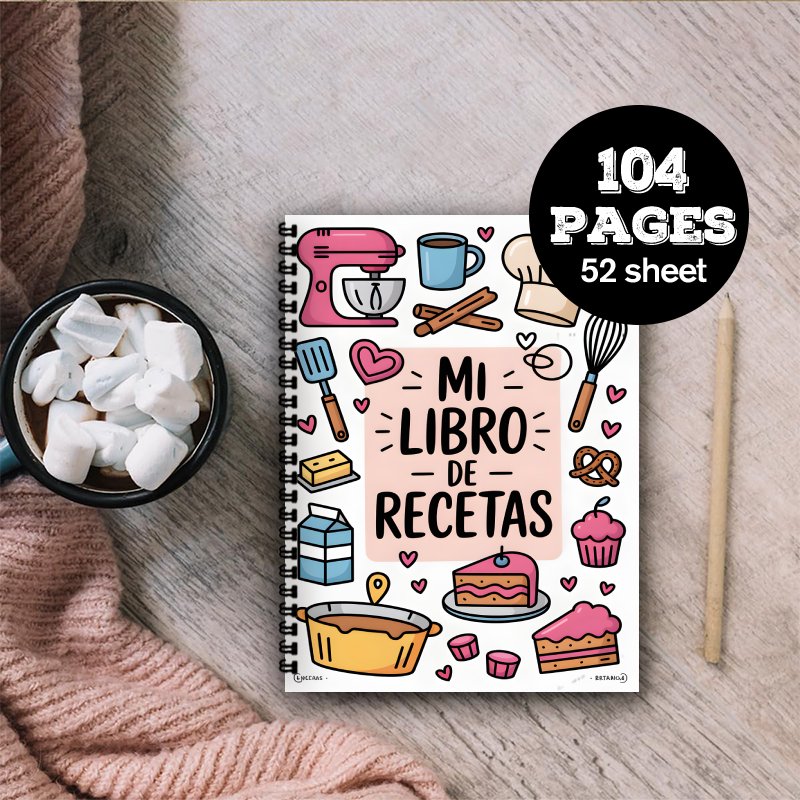 Meal Prep Book - A5 Spanisches Rezept-Spiralnotizbuch, geeignet für Hausmannskost,