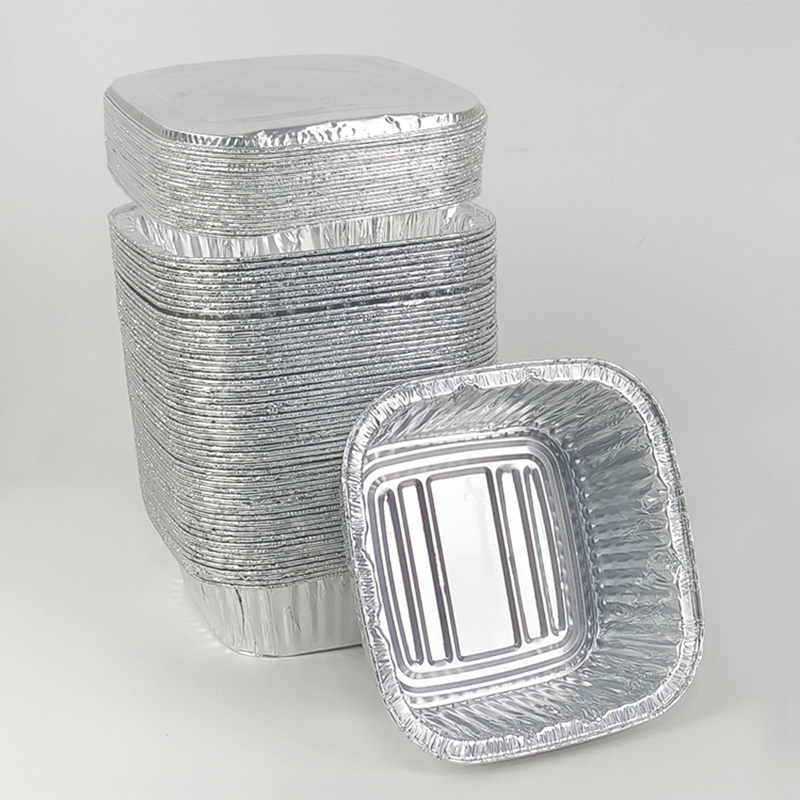 Meal Prep Oven Safe Containers - Quadratische 950ml Aluminiumfolie-Behälter mit Deckeln 10er-Pack