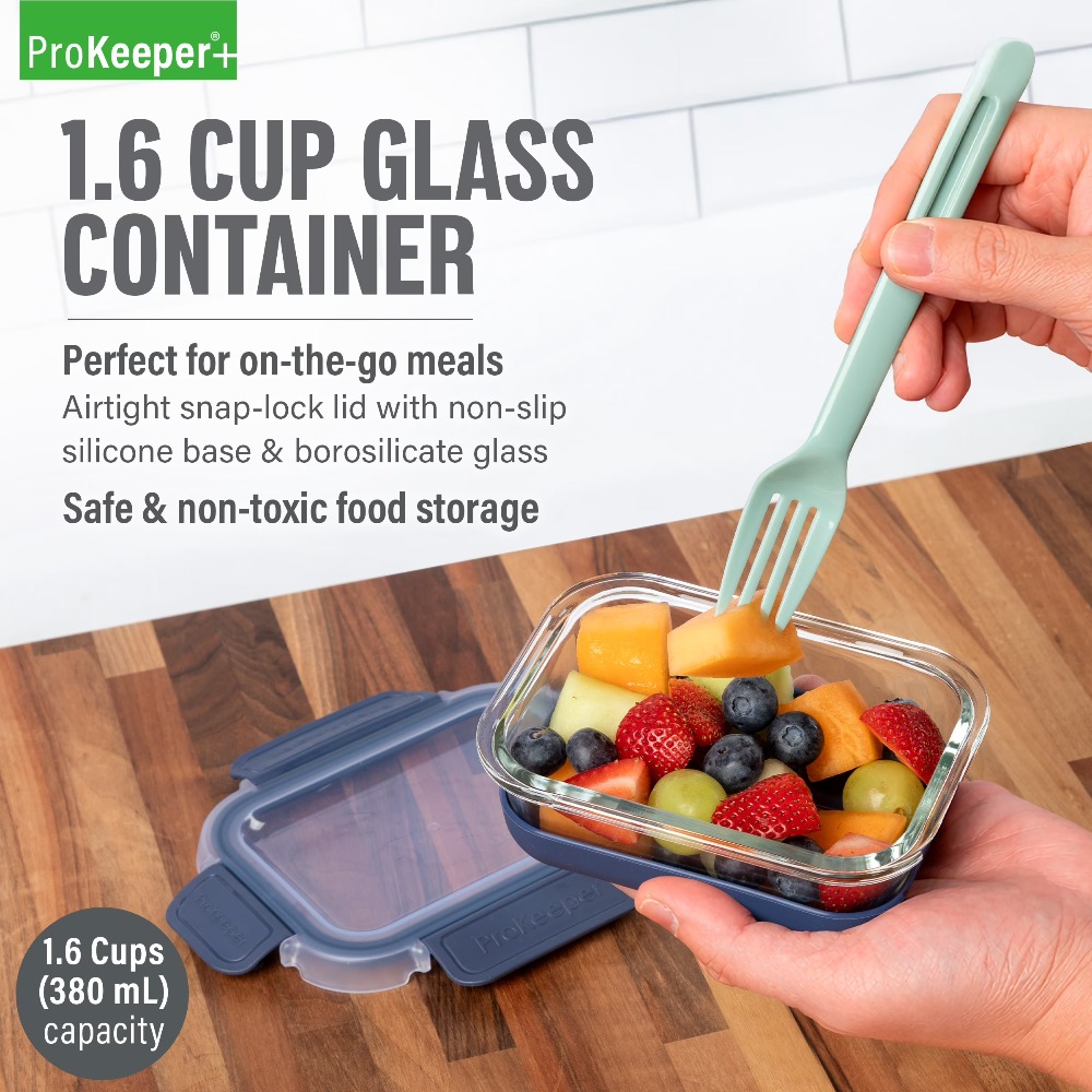 2er-Pack 1,6-Cup Glas-Lebensmi – Meal Prep Glass Containers With Lids Bewertung und Preis