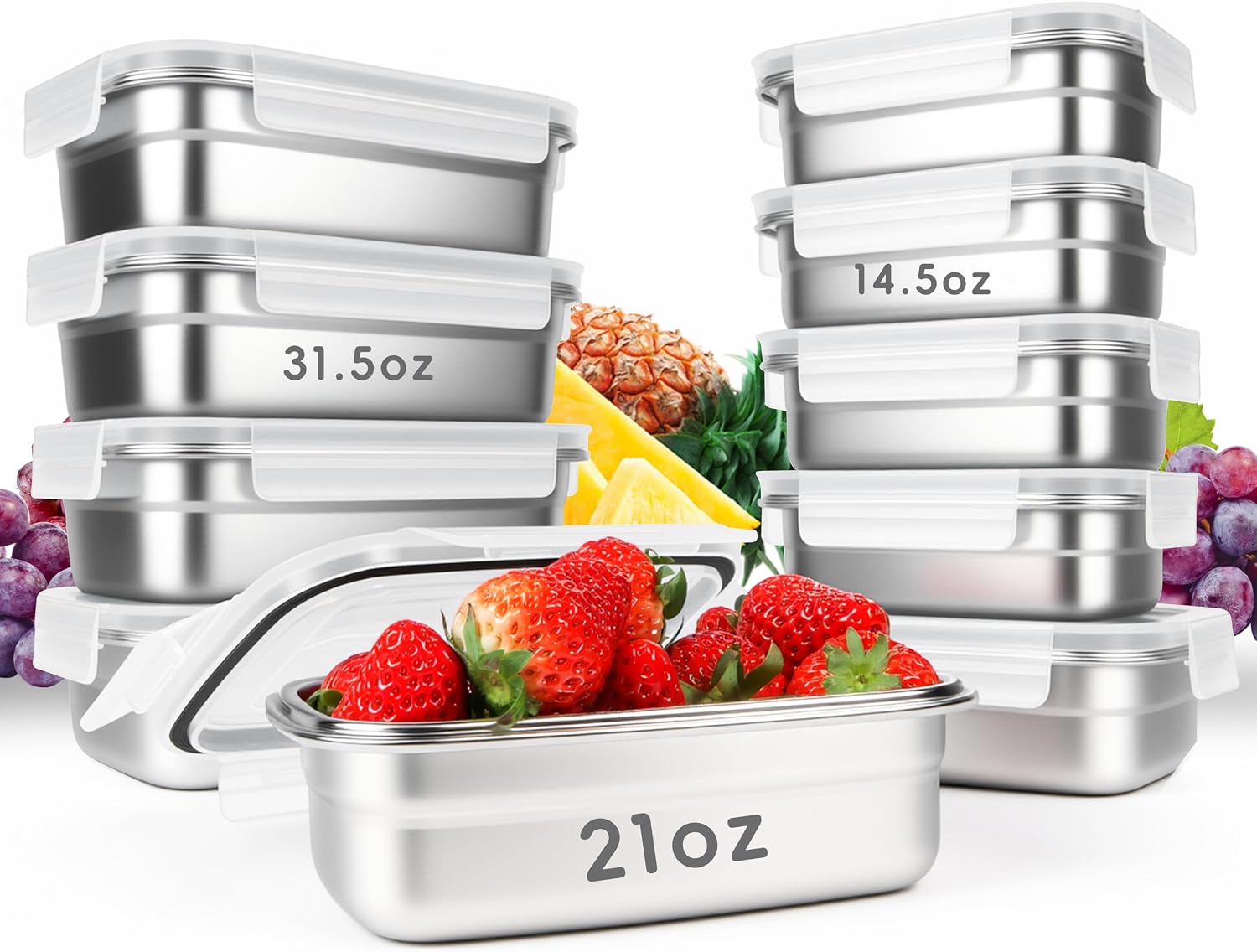 10 Stück 304 Edelstahl-Lebensm – Meal Prep Oven Safe Containers Bewertung und Preis