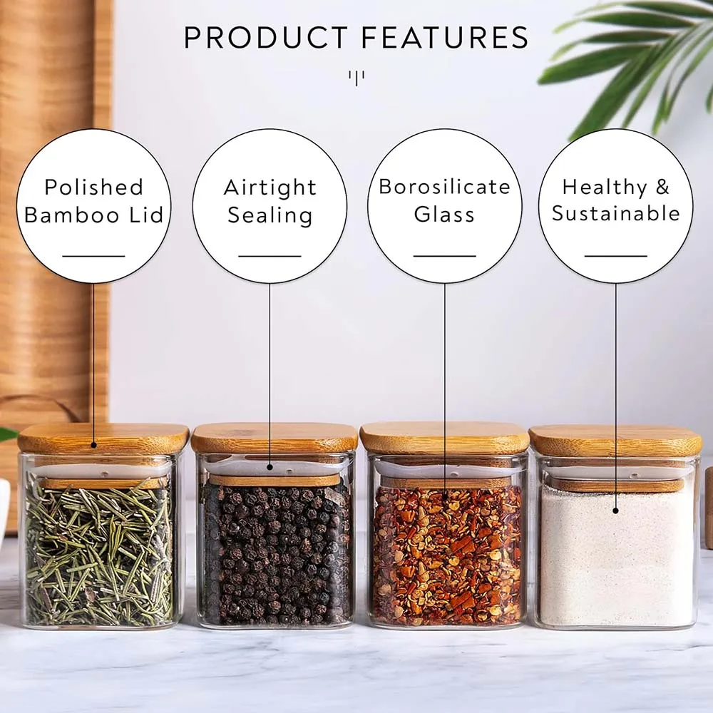 5 Unzen quadratische Gewürzglä – Meal Prep Glass Containers With Lids Bewertung und Preis