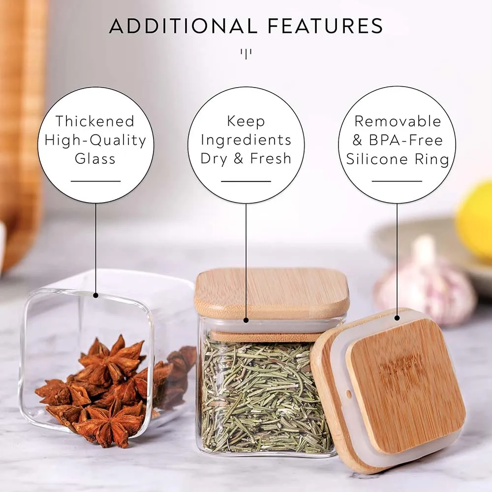 5 Unzen quadratische Gewürzglä – Meal Prep Glass Containers With Lids Bewertung und Preis