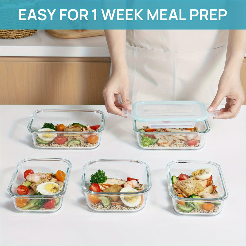8-teiliges Set Versiegelte Gla – Meal Prep Glass Containers Oven Safe Bewertung und Preis