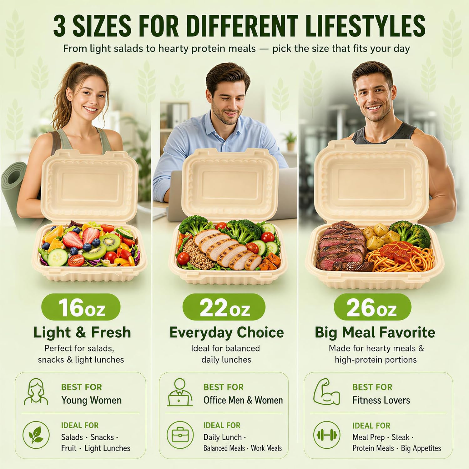 50er-Pack 16oz Clamshell Take- – Meal Prep Pasta Bewertung und Preis