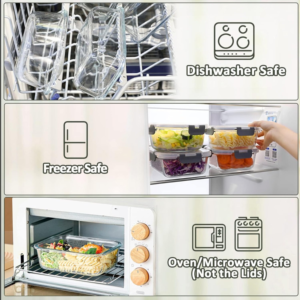 10er-Set Glas-Lebensmittelbehä – Meal Prep Oven Safe Containers Bewertung und Preis