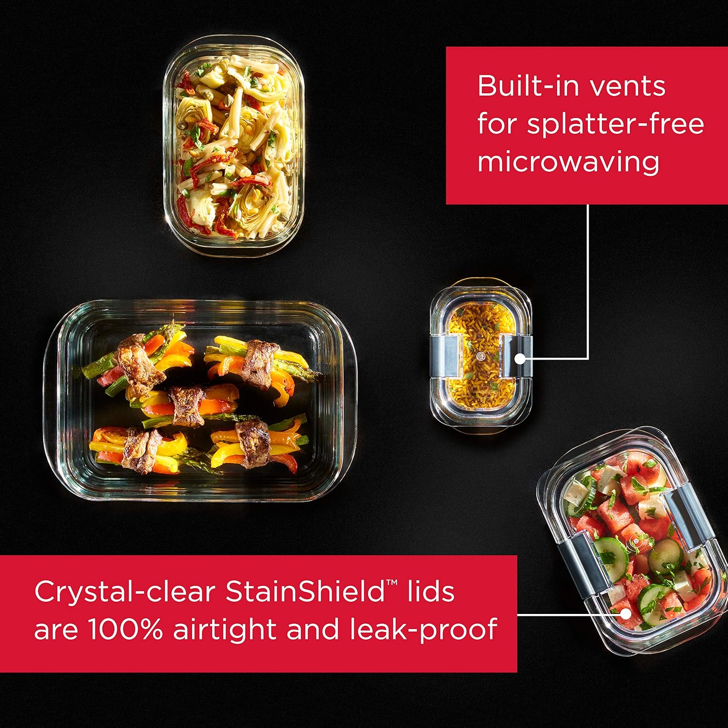 Glas-Lebensmittelaufbewahrungs – Meal Prep Oven Safe Containers Bewertung und Preis
