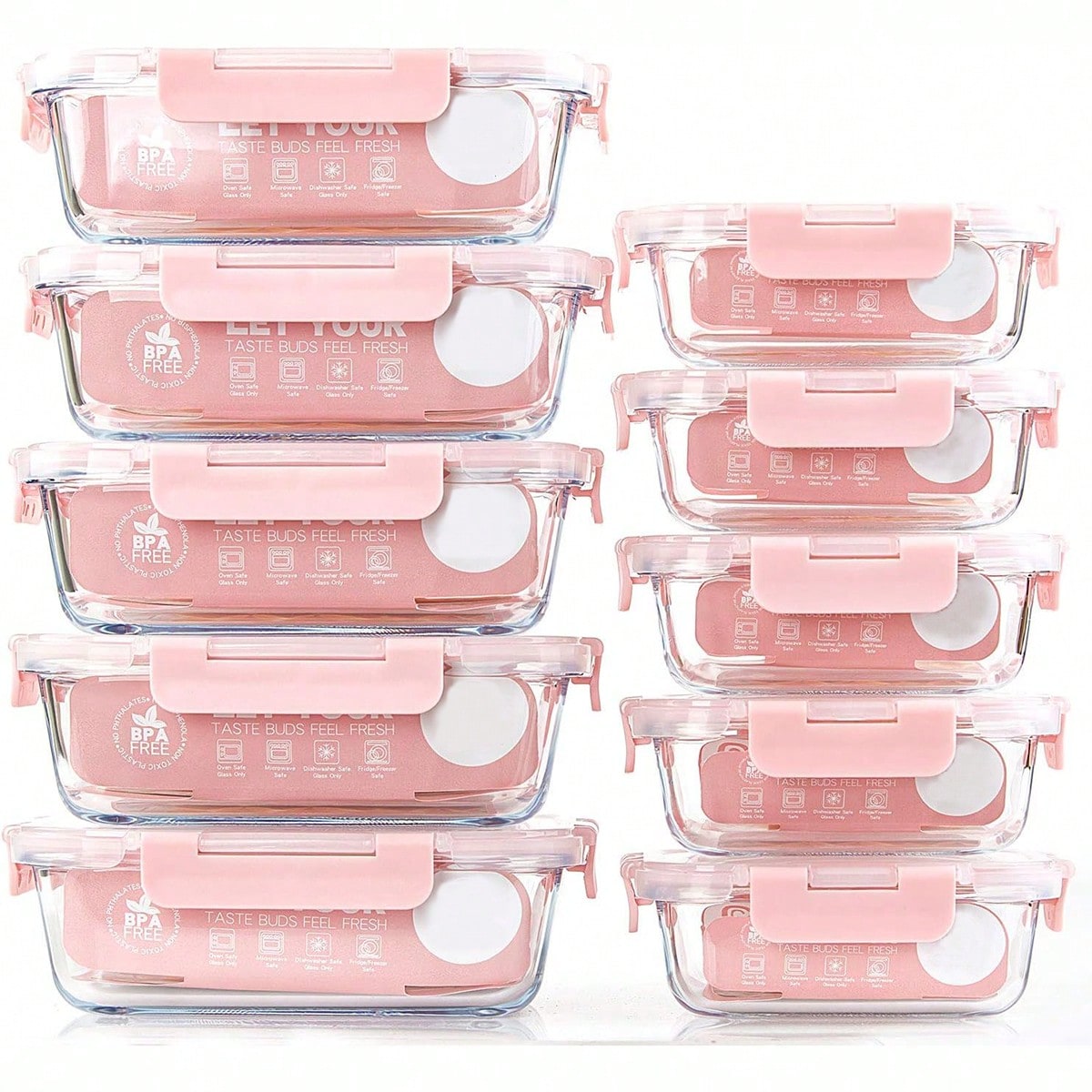 10er-Pack Glas-Mahlzeitbehälte – Meal Prep Glass Containers Oven Safe Bewertung und Preis