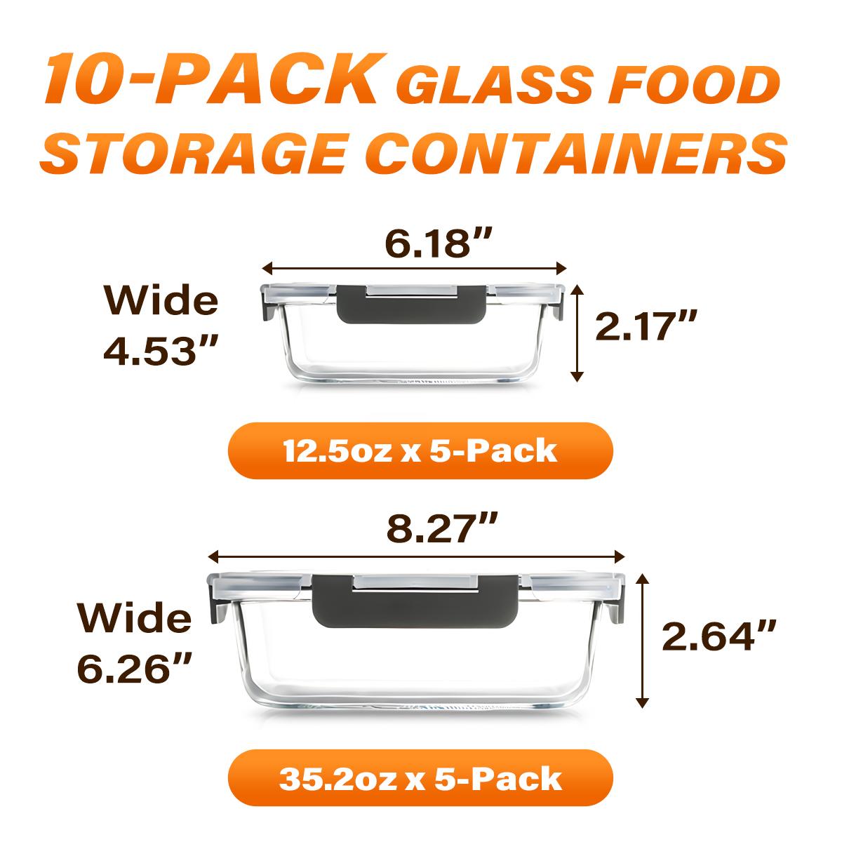 Glas-Lebensmittelaufbewahrungs – Meal Prep Glass Containers With Lids Bewertung und Preis