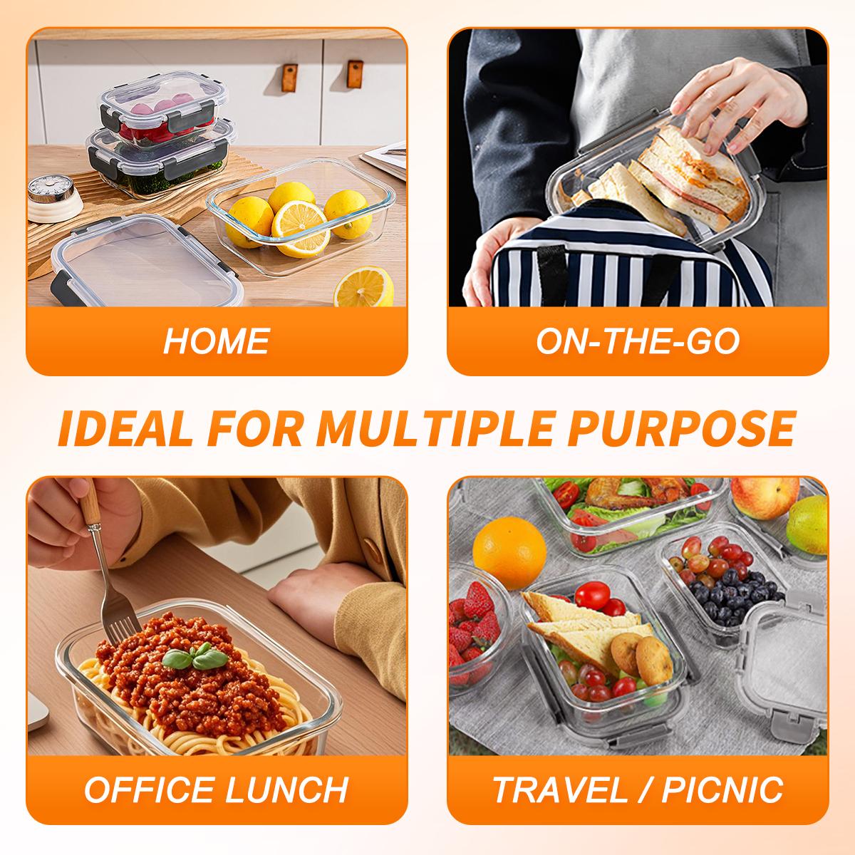 Glas-Lebensmittelaufbewahrungs – Meal Prep Glass Containers With Lids Bewertung und Preis