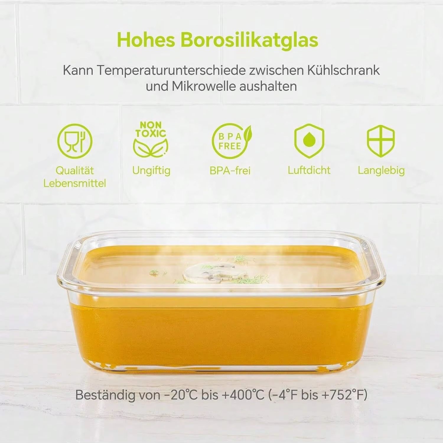 Glas-Lebensmittelbehälter mit  – Meal Prep Glass Containers With Lids Bewertung und Preis