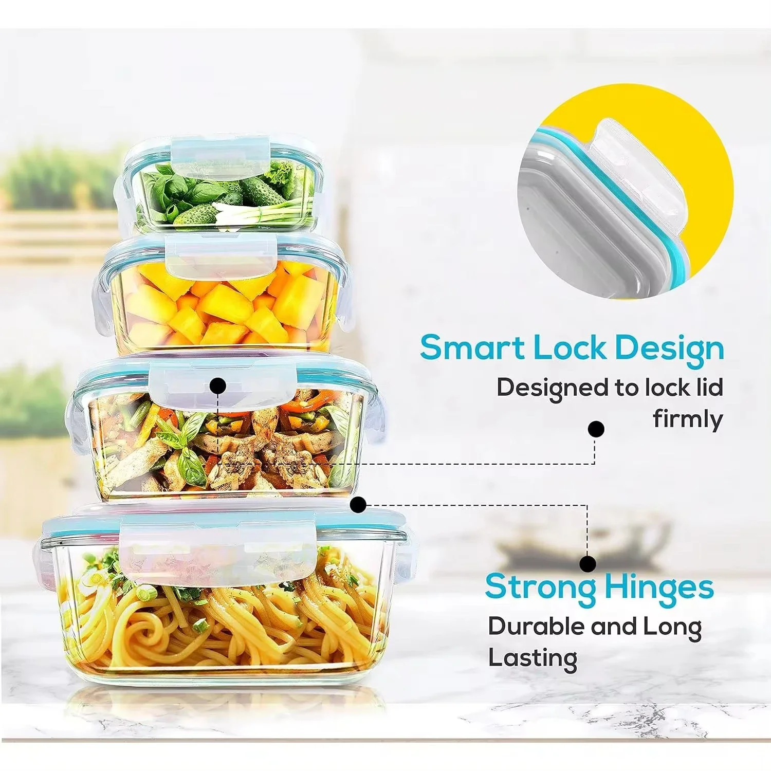 Lunchbox aus Glas, Aufbewahrun – Meal Prep Glass Containers Oven Safe Bewertung und Preis