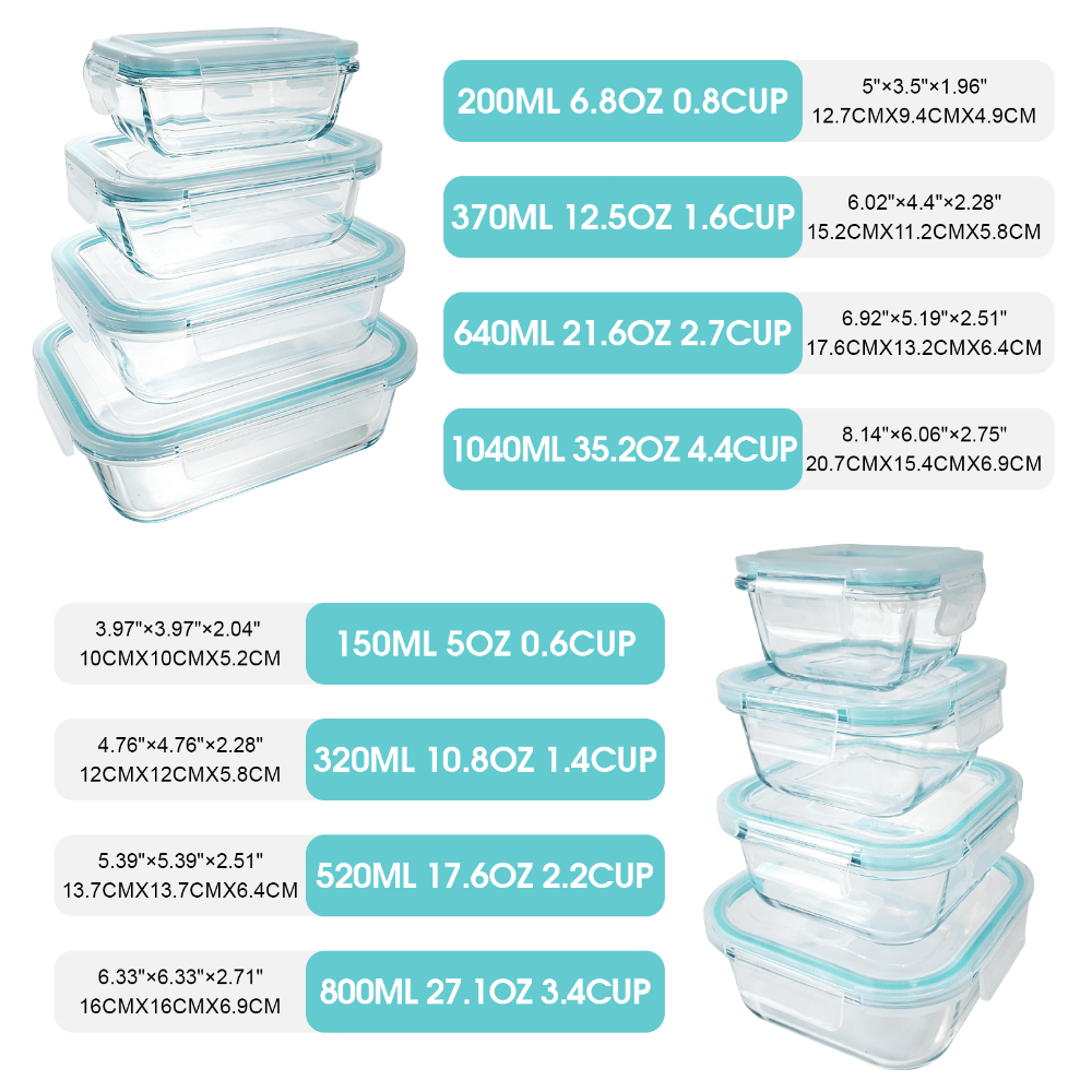 24-teiliges Set aus Glas-Leben – Meal Prep Oven Safe Containers Bewertung und Preis