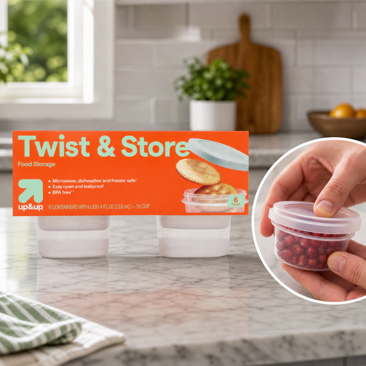 6-teilige runde Twist-Lock-Leb – Meal Prep Container Bewertung und Preis