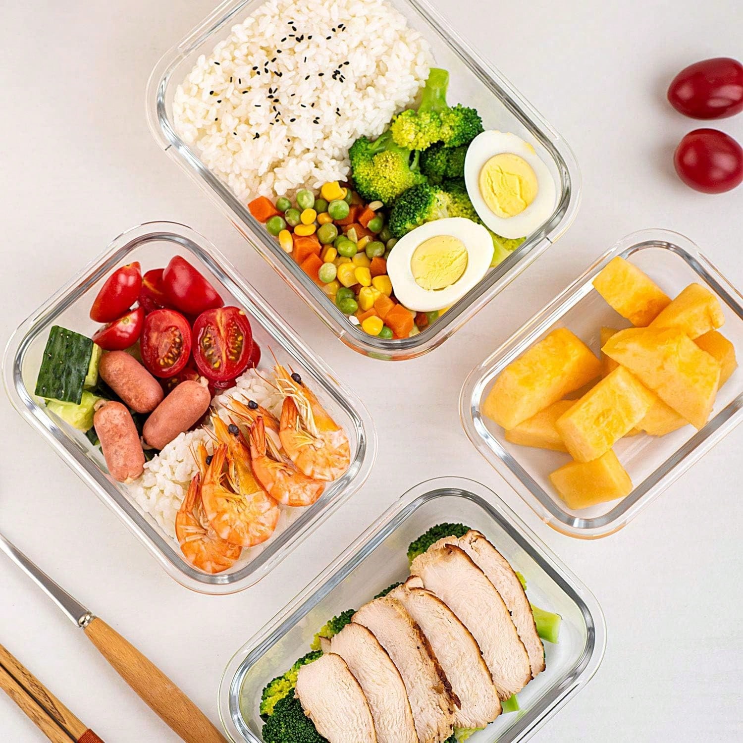 10er-Pack Glasbehälter für die – Meal Prep Glass Containers With Lids Bewertung und Preis